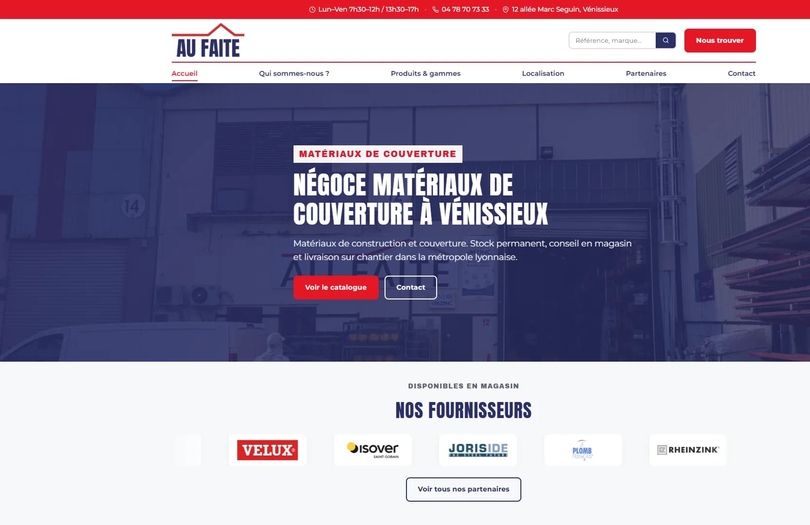 Réalisation Artisan-Web : site AU FAITE
